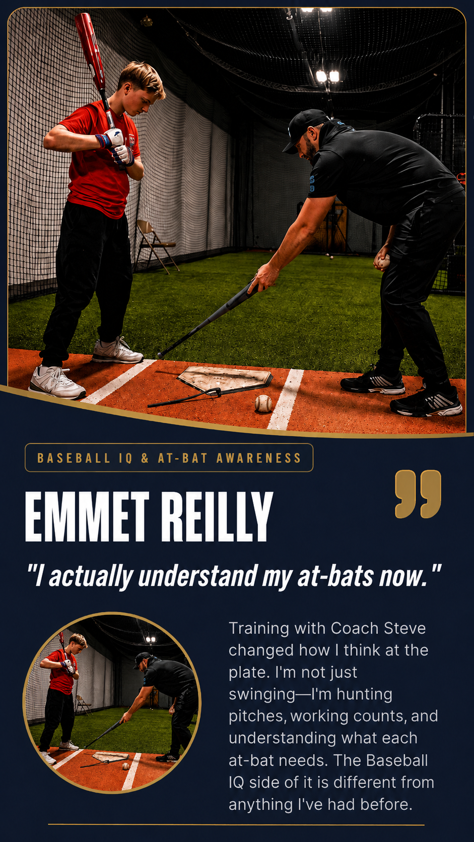 Emmet Reilly testimonial graphic