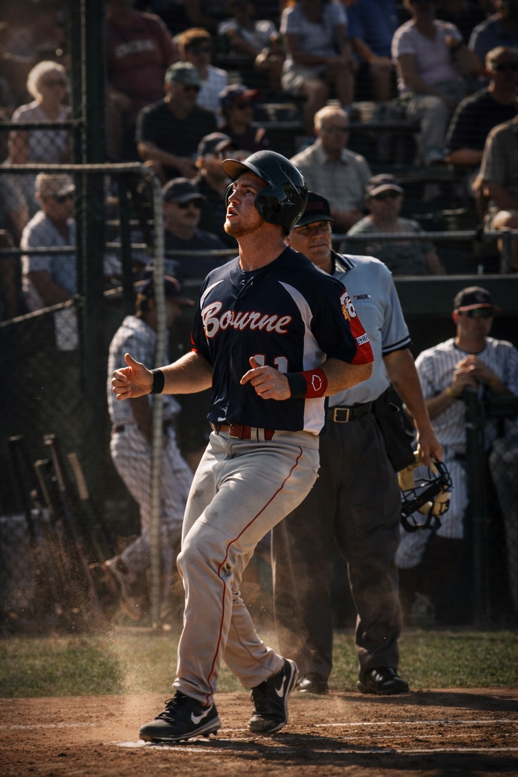 Steve Goldstein playing for the Bourne Braves in the Cape Cod League