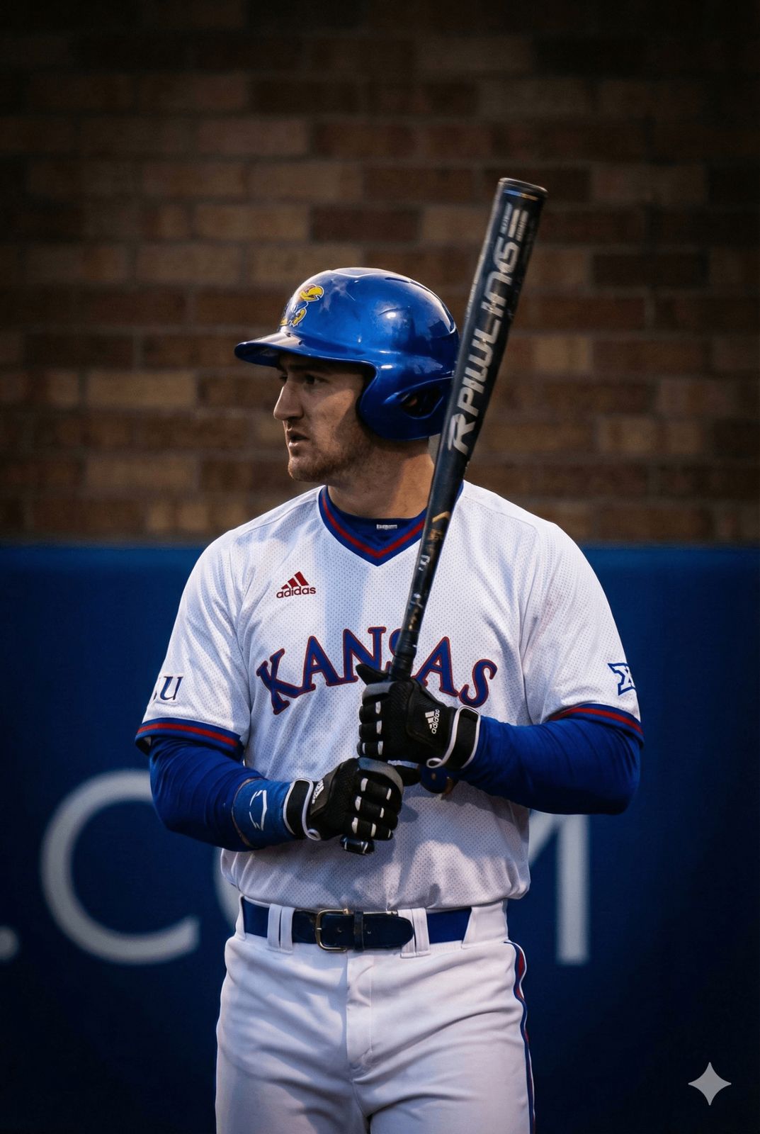 Steve Goldstein batting for the University of Kansas